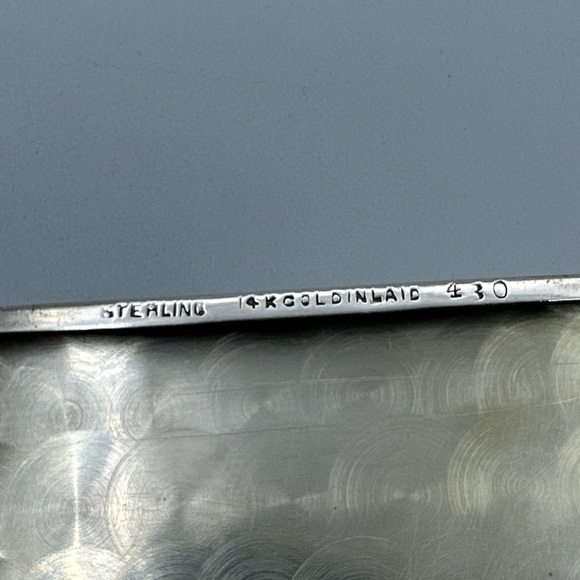 Antique 1920'S Serling & 14 K Gold Cigarette Case #626 - Picture 7 of 10